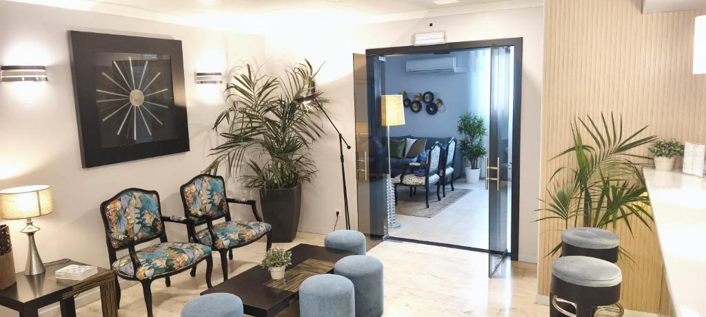 Et sittehjørne på Hotel Sao Mamede Estoril