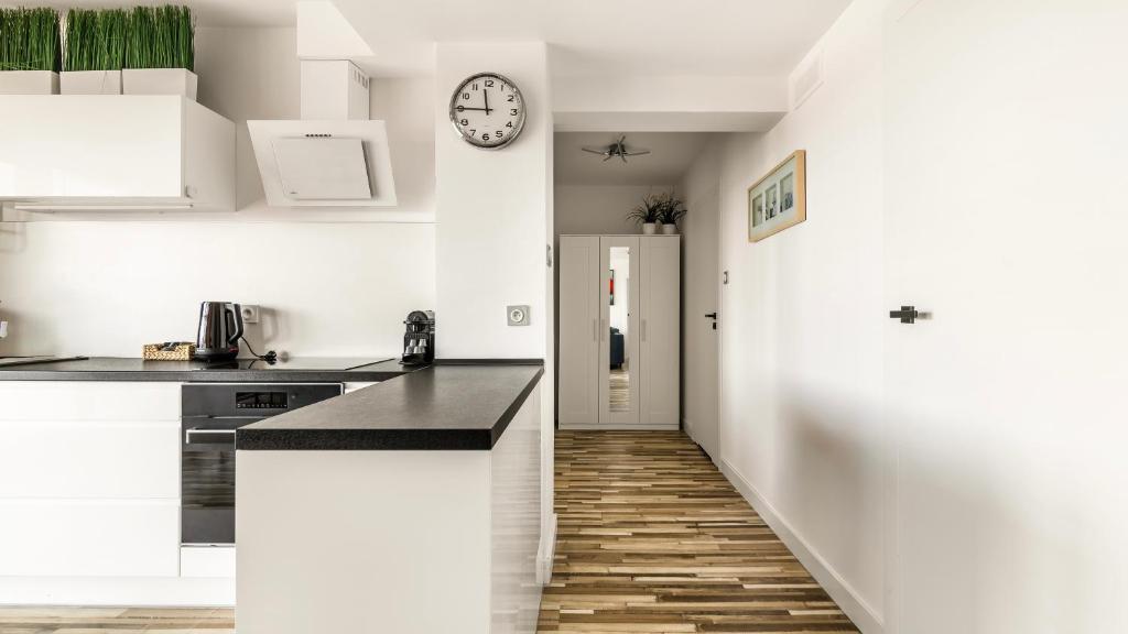 Kuchyň nebo kuchyňský kout v ubytování Comfy Apartments - Transatlantyk Lux