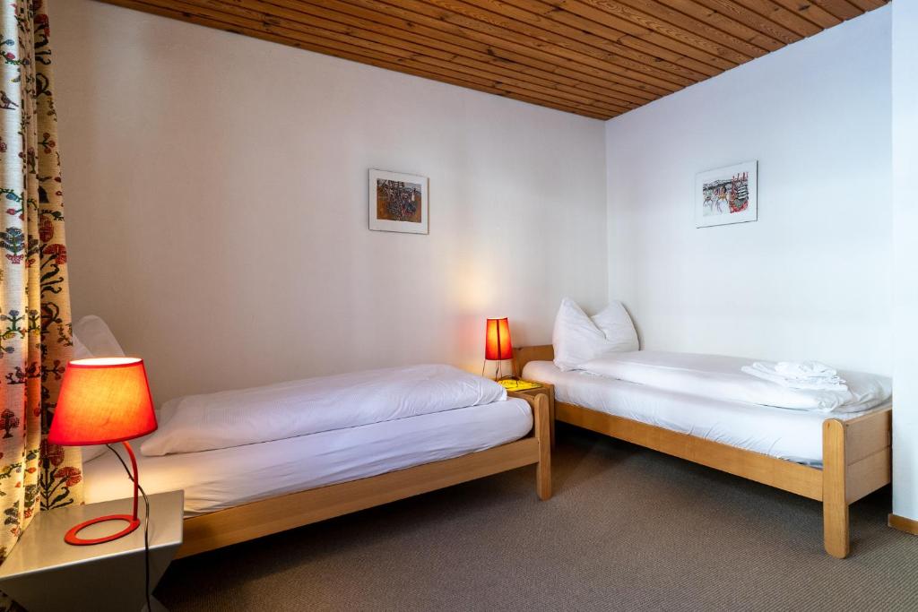Postel nebo postele na pokoji v ubytování Edelweiss Darblauna Sut