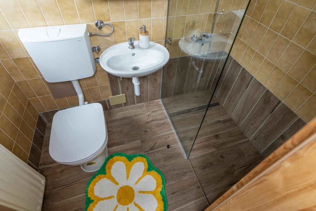 Koupelna v ubytování Pension Cerkovnik