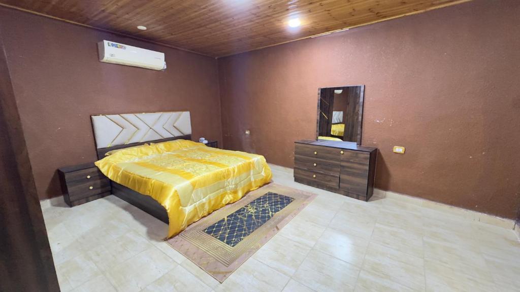 Voodi või voodid majutusasutuse شاليه الريف - البحر الميت - النهضة Chalet Al-Reef - DeadSea - Al-Nahda toas