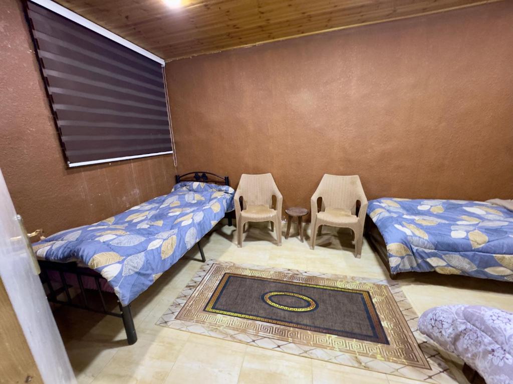 Voodi või voodid majutusasutuse شاليه الريف - البحر الميت - النهضة Chalet Al-Reef - DeadSea - Al-Nahda toas