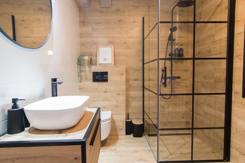 Koupelna v ubytování Apartman Patalino