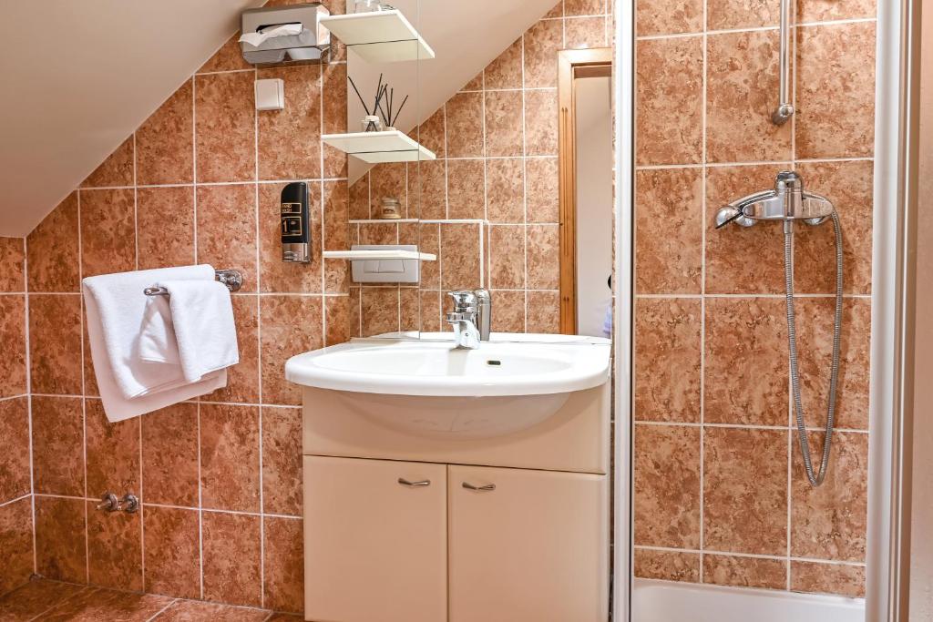 Koupelna v ubytování Turistična Kmetija Pungračič