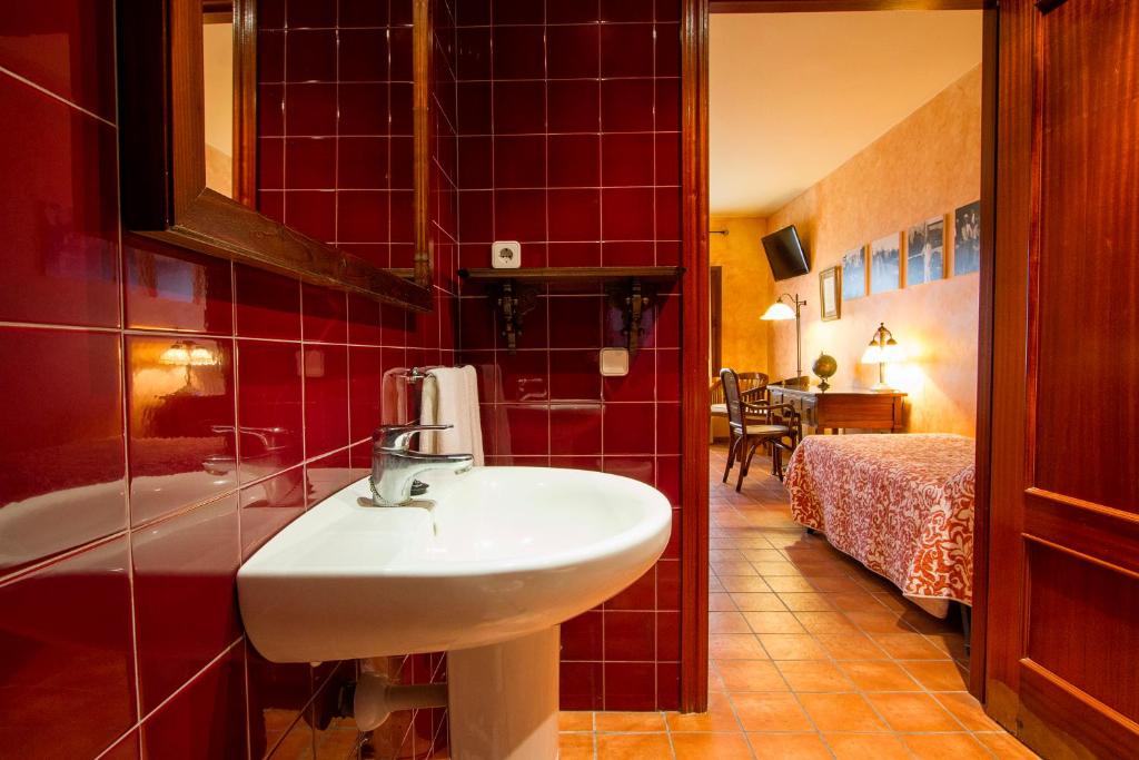 Koupelna v ubytování Hotel Antiga