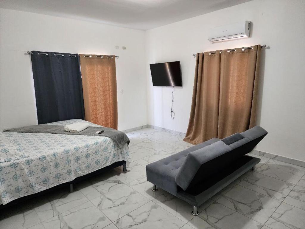 Postel nebo postele na pokoji v ubytování Moderna VIP Vereda Real