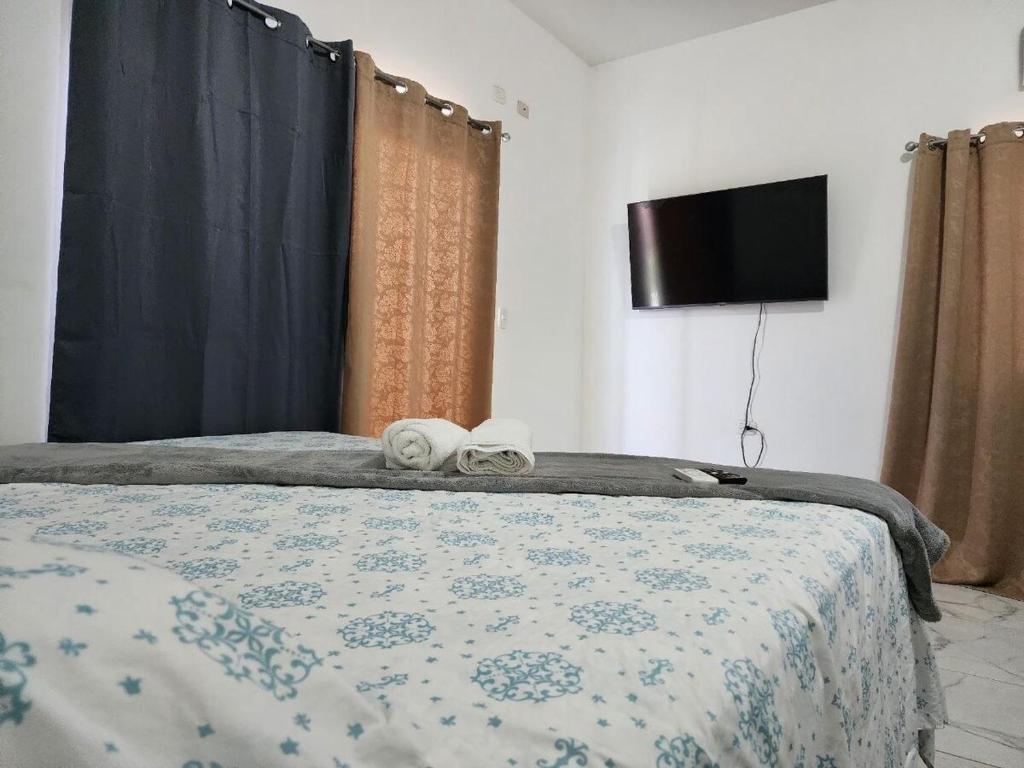 Postel nebo postele na pokoji v ubytování Moderna VIP Vereda Real