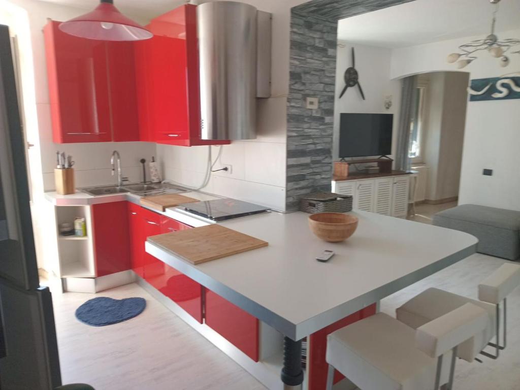 Kuchyň nebo kuchyňský kout v ubytování Brando's Home