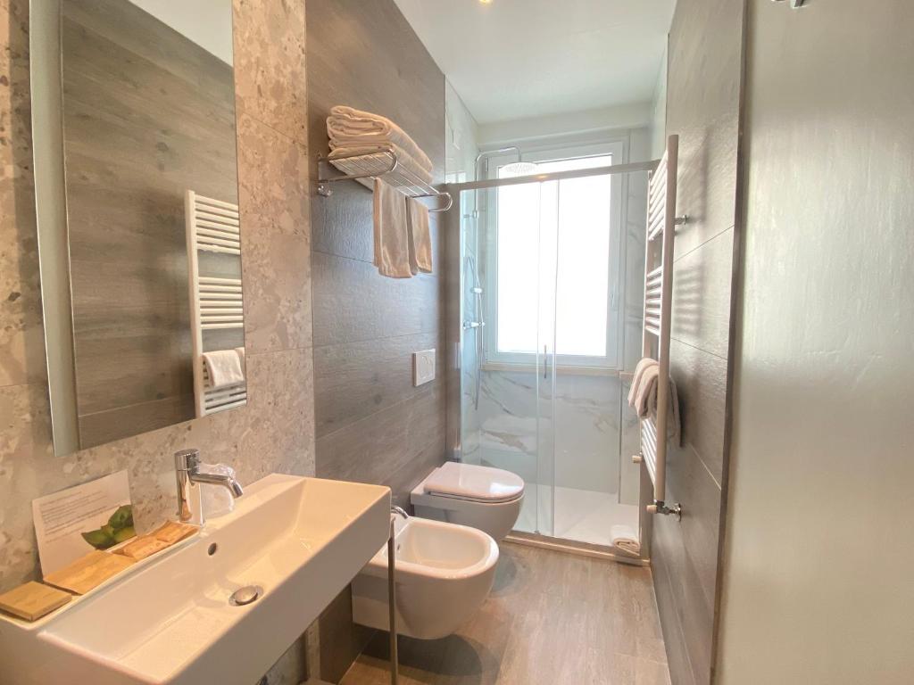 Koupelna v ubytování Hotel Bracciotti