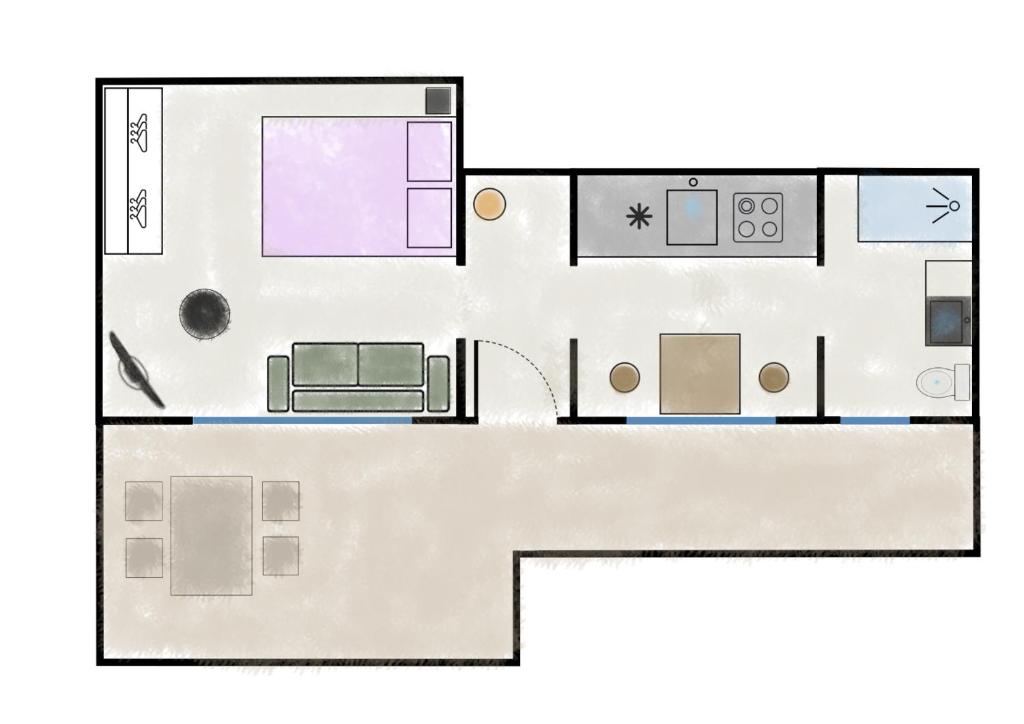 Půdorys ubytování Zer Treichi Appartements