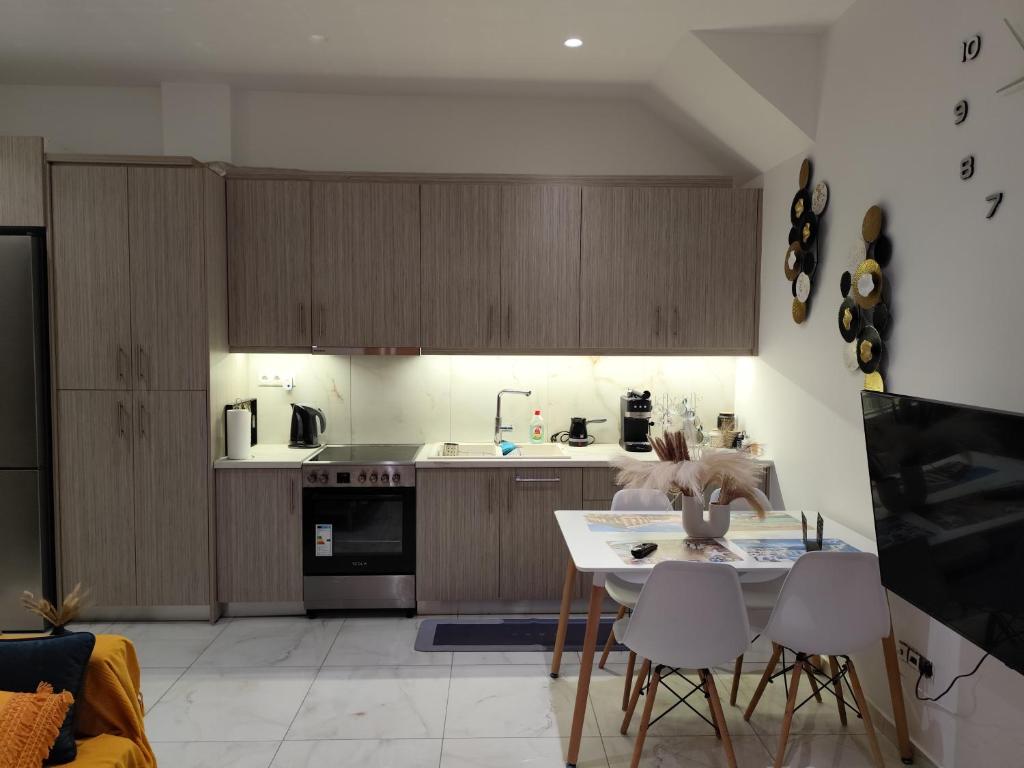 Kuchyň nebo kuchyňský kout v ubytování The loft