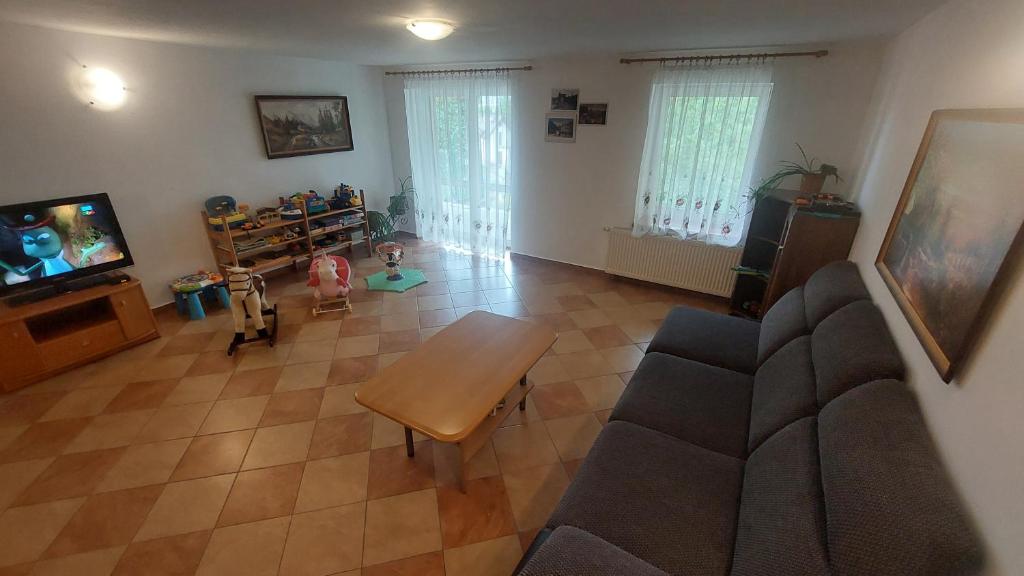 TV a/nebo společenská místnost v ubytování Na Wzgórzu
