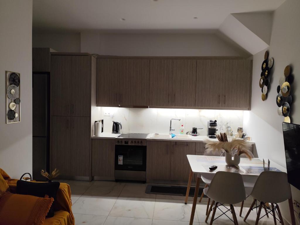 Kuchyň nebo kuchyňský kout v ubytování The loft