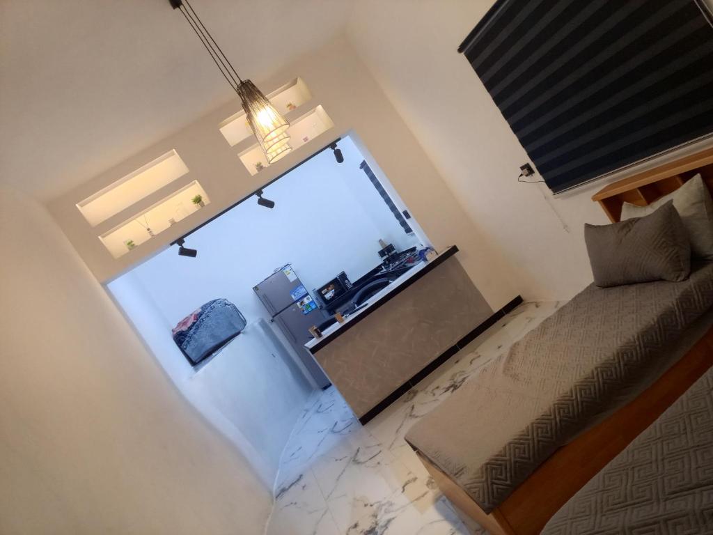 Kuchyň nebo kuchyňský kout v ubytování استديو