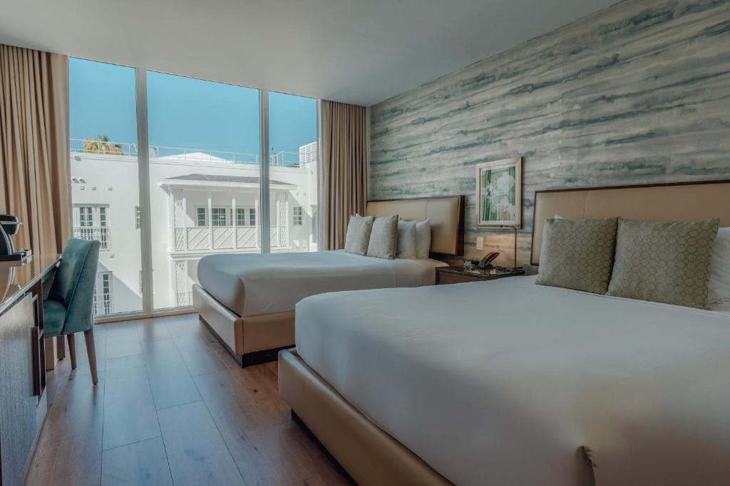 Postel nebo postele na pokoji v ubytování Iberostar Waves Miami Beach