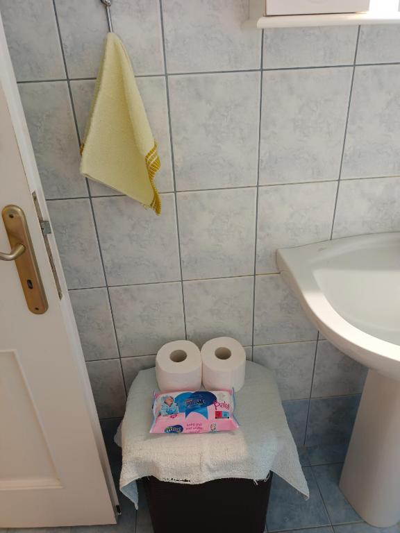 Koupelna v ubytování Stefkas apartment2