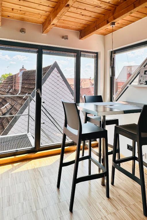 Balkón nebo terasa v ubytování Das Stader Penthouse mit Dachterrassen