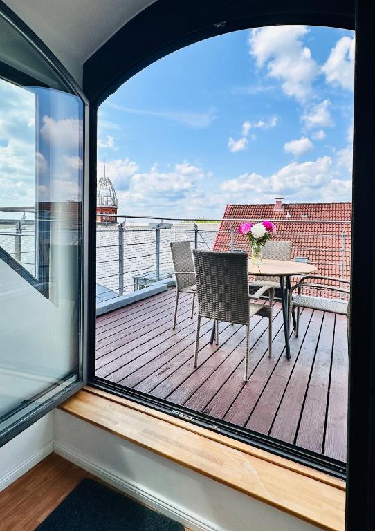 Balkón nebo terasa v ubytování Das Stader Penthouse mit Dachterrassen