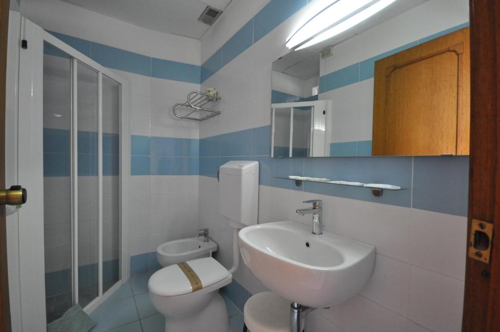 Koupelna v ubytování Hotel Smeraldo