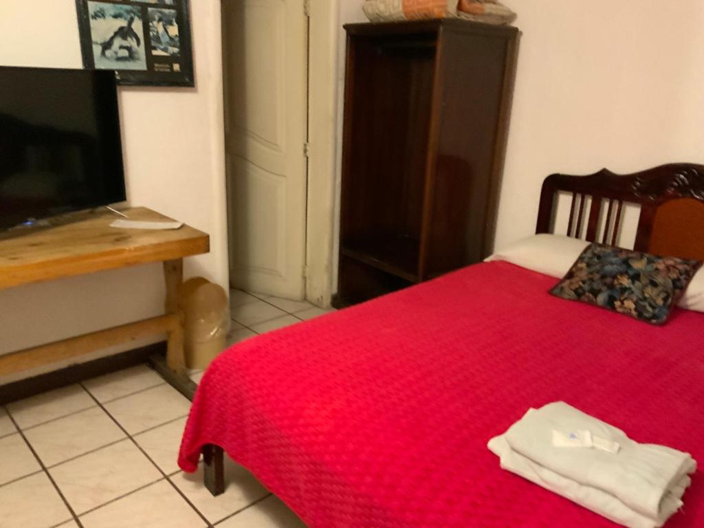 Postel nebo postele na pokoji v ubytování Hostal Almagro
