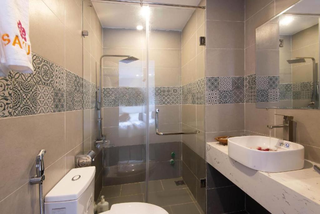 Koupelna v ubytování The Shann Hotel Danang