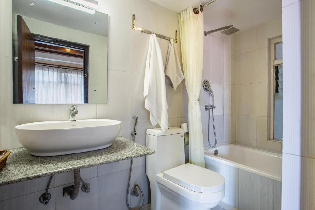 Koupelna v ubytování Hotel Sapana Garden Thamel