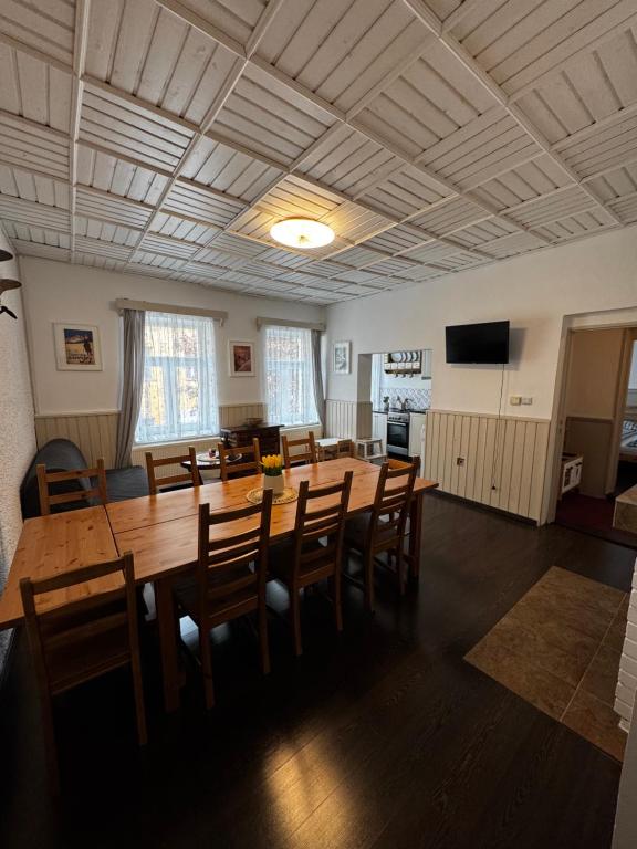 Η κουζίνα ή μικρή κουζίνα στο U Váhy Jáchymov