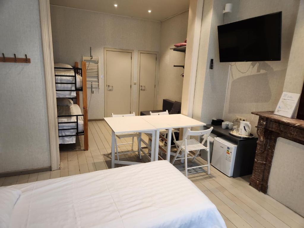 Kuchyň nebo kuchyňský kout v ubytování Albert - Rooms