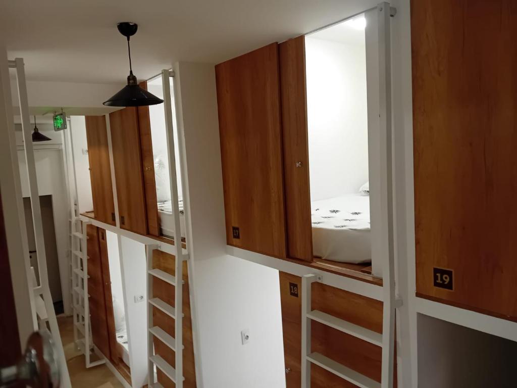 Kuchyň nebo kuchyňský kout v ubytování Hotel Kapsul Vlore