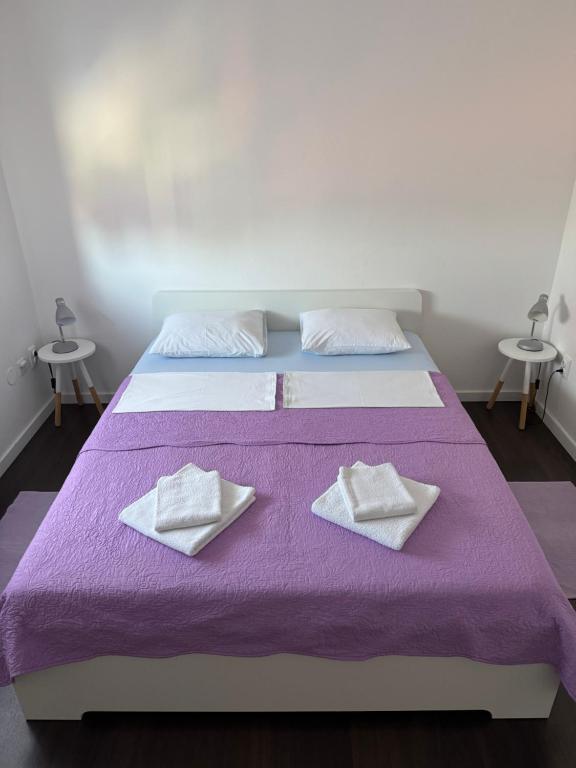 Posteľ alebo postele v izbe v ubytovaní Apartment T&M Zagreb Airport