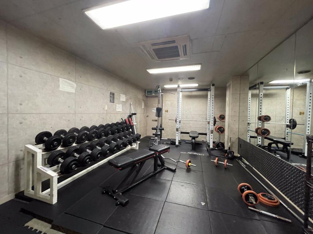 Fitness centrum a/nebo fitness zařízení v ubytování Capsule Inn Kinshicho