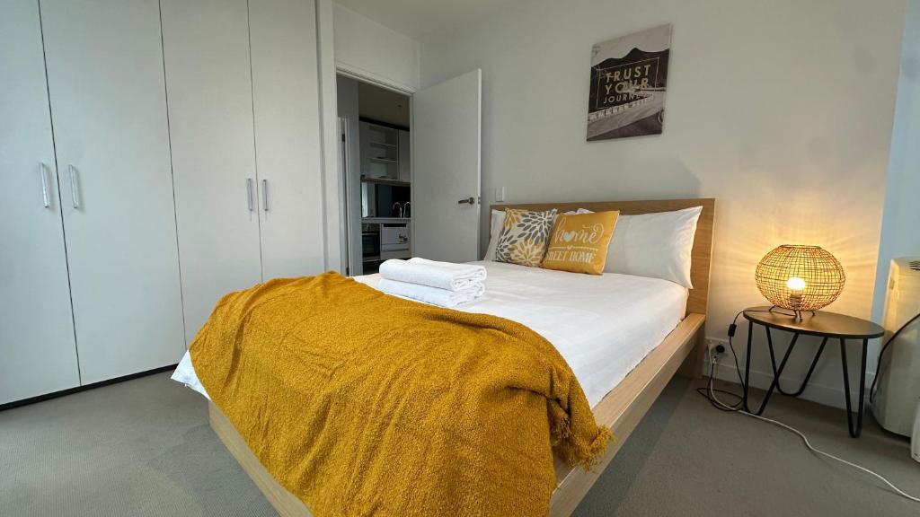 Katil atau katil-katil dalam bilik di White Crystal Sea View Residence