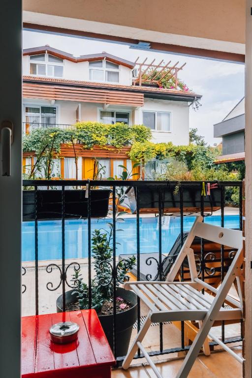 Balkón nebo terasa v ubytování Ten Apart Hotel