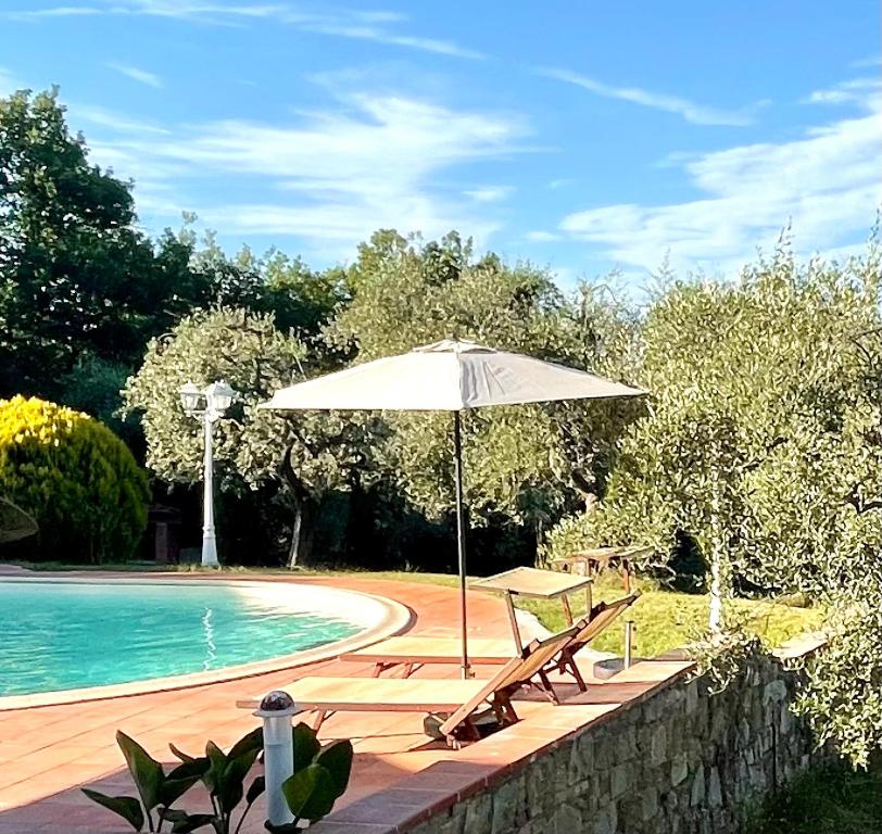 Bazén v ubytování La Melea - vegan Bed and Breakfast nebo v jeho okolí