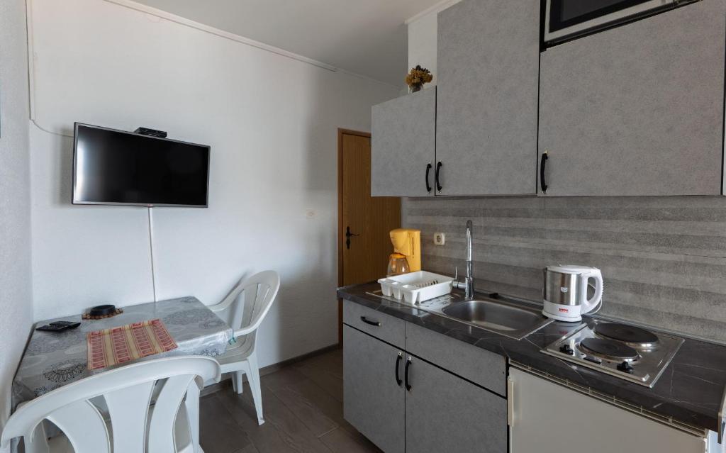 Kuchyň nebo kuchyňský kout v ubytování Apartments Kulji