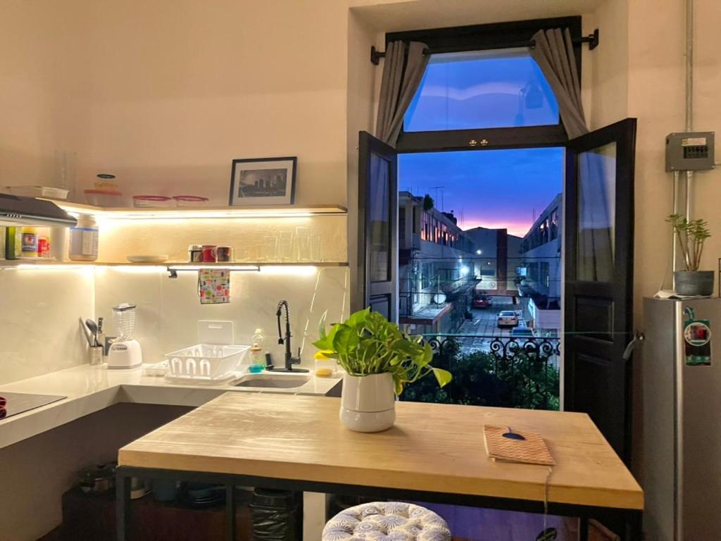 Kuchyň nebo kuchyňský kout v ubytování Casa Ibarra