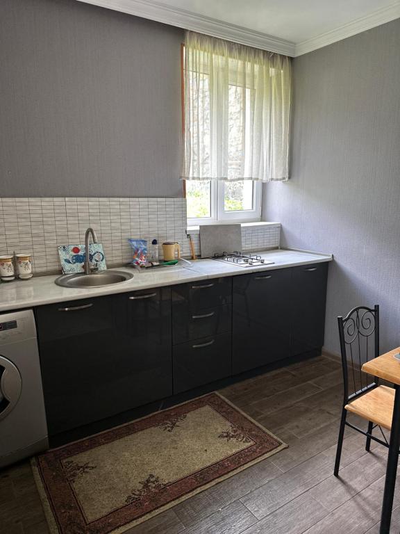 Kuchyň nebo kuchyňský kout v ubytování Guest house chavchavadze N23