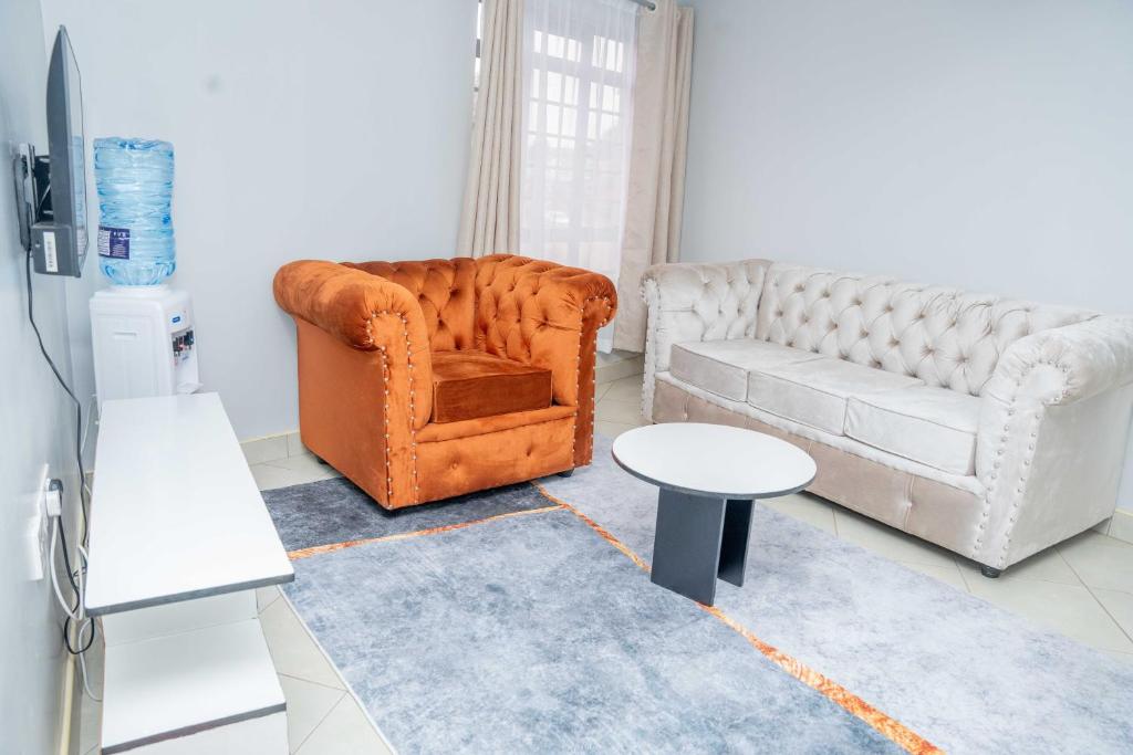 Χώρος καθιστικού στο Marie Homes