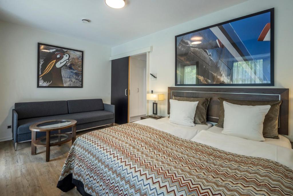 Posteľ alebo postele v izbe v ubytovaní Hotel Svanen Billund
