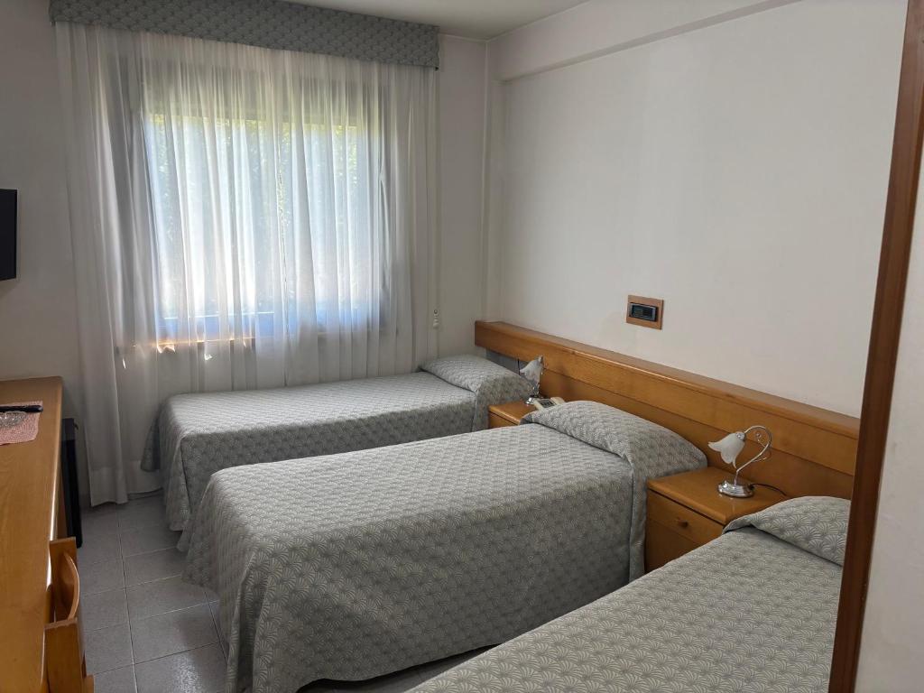 Postel nebo postele na pokoji v ubytování Hotel Le Palme