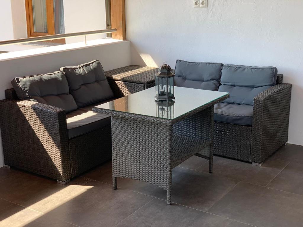 Posezení v ubytování Ferienhaus Sporr