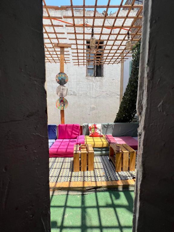 Posezení v ubytování Rhala Hostel Egypt