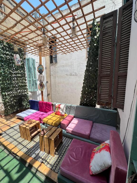 Posezení v ubytování Rhala Hostel Egypt