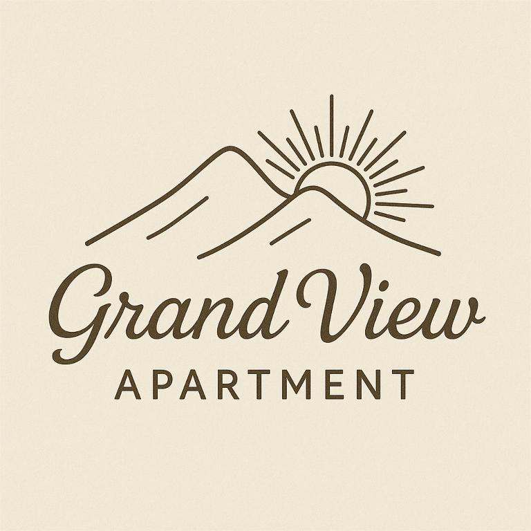 a logo for a grand view apartment at Grand View Apartment in Panagia
