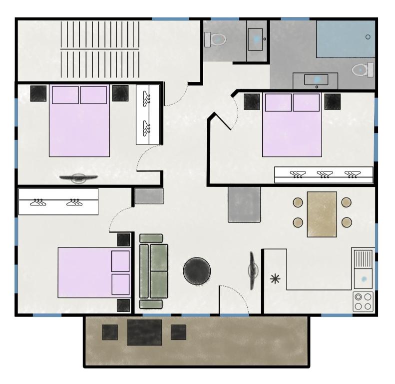 Půdorys ubytování Zer Treichi Appartements