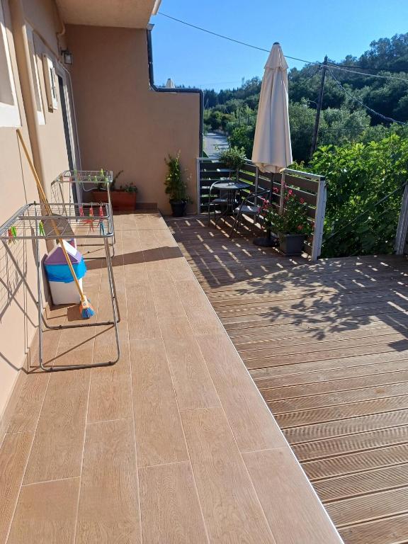 Balkón nebo terasa v ubytování Katafygio Die zuflucht