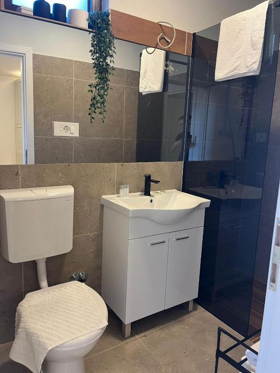Koupelna v ubytování Hotel Ana Murter