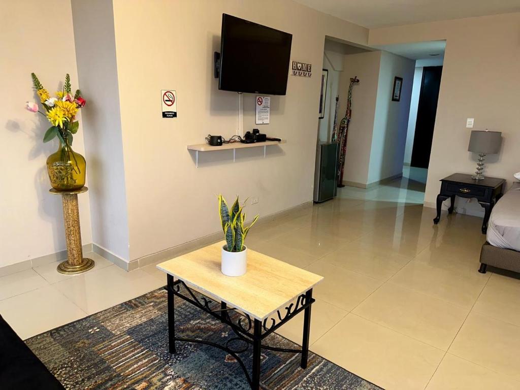 TV a/nebo společenská místnost v ubytování Apartaestudios - Torre de Cali