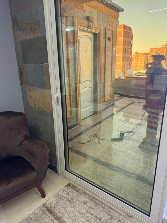 Balkón nebo terasa v ubytování AL krma pyramids hotel