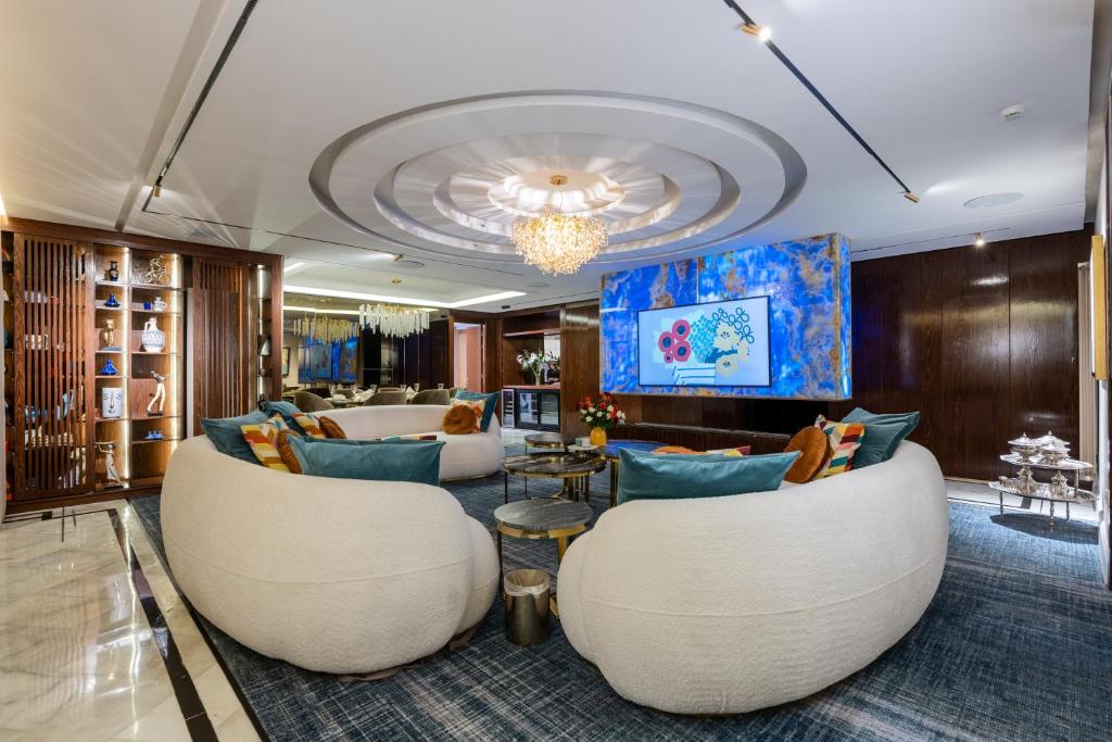Posezení v ubytování شقة فاخرة - Luxury apartment